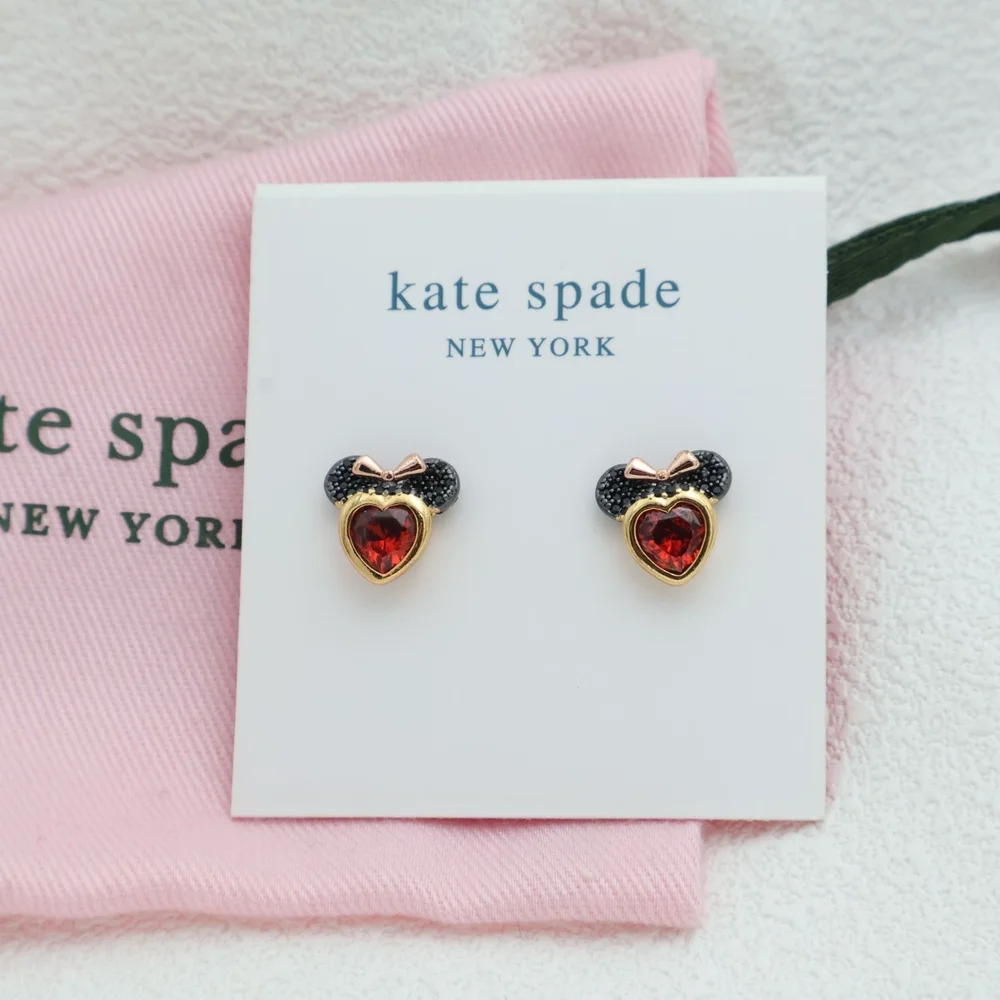 Kate Spade Disney Minnie Mouse Gold Earrings Gold NEW